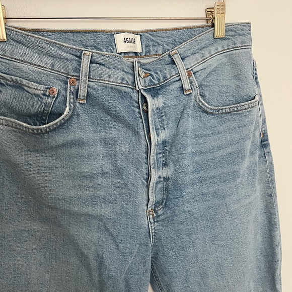 AGOLDE Riley High Rise Straight Crop Ankle Button Fly Size 30 - Picture 8 of 12